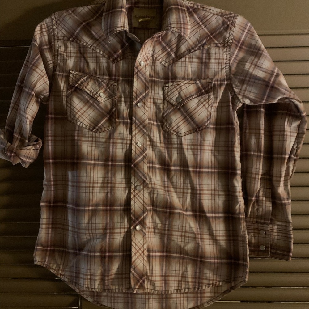 Womens/Kids/Men's Plaid Button-Up Shirt